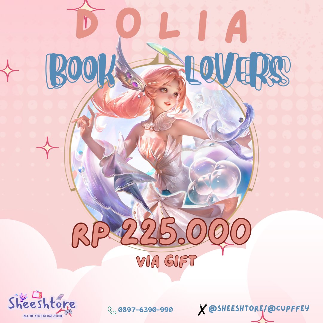 sheeshtore_'s tweet photo. ༶୨୧ Book Lovers SKIN RESALE୨୧༶
 ┈┈┈┈┈┈┈┈┈┈┈┈┈┈┈┈┈┈┈┈┈
Dolia (Legend Limited) 1688 token
彡 via gift Rp 225.000
彡 via top up 1740 token Rp 256.000

Heino (Epic Limited) 888 token
彡 via gift Rp 115.000
彡 via topup 890 token Rp 124.500

tag. hok #zonauang https://t.co/Nium0w4u8E