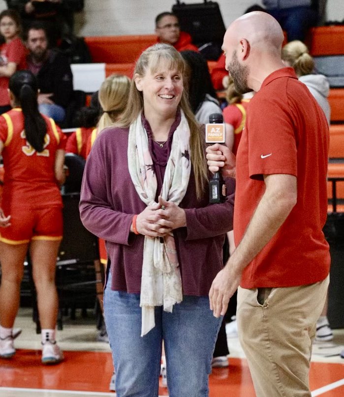 Ben Stapley (@azpreps365ben) on Twitter photo No better way to break an all-time record than with mom and daughter by her side(s). Congrats to Seton Catholic coach Karen Self, now the all-time winningest girls coach in AZ basketball history with 833 wins after a victory tonight in Globe. <a href="/SCPGBB/">Karen Self</a> <a href="/SCPAthletics/">Seton Catholic Athletics</a> No better way to break an all-time record than with mom and daughter by her side(s). Congrats to Seton Catholic coach Karen Self, now the all-time winningest girls coach in AZ basketball history with 833 wins after a victory tonight in Globe. <a href="/SCPGBB/">Karen Self</a> <a href="/SCPAthletics/">Seton Catholic Athletics</a>