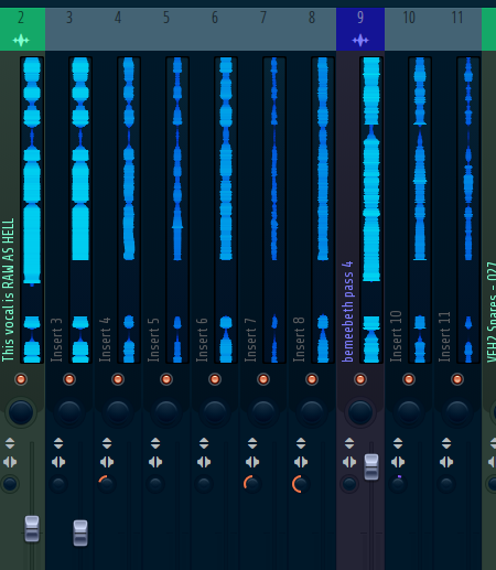 MnMonsterin's tweet photo. fun fact bemeebeths voice in made to create is a Nightmare of mixer tracks https://t.co/QDIk1qZvpP