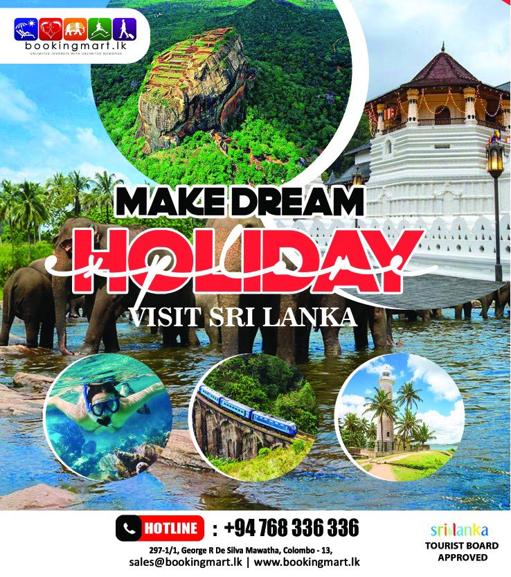 thileeb16's tweet photo. Visit Srilanka 🙏🙏🙏🙏

Enjoy your Srilanka tour with Bookingmart Holidays🎉🎉

for more details - 

Bookingmart holidays pvt ltd
Mail    : sales@bookingmart.lk
Web    : https://t.co/eGAjwVbv0j
Mobile : 0094 768 336 336

#srilanka#srilanka #travel #nature #srilankatravel #trav https://t.co/4N0tGgEAEl