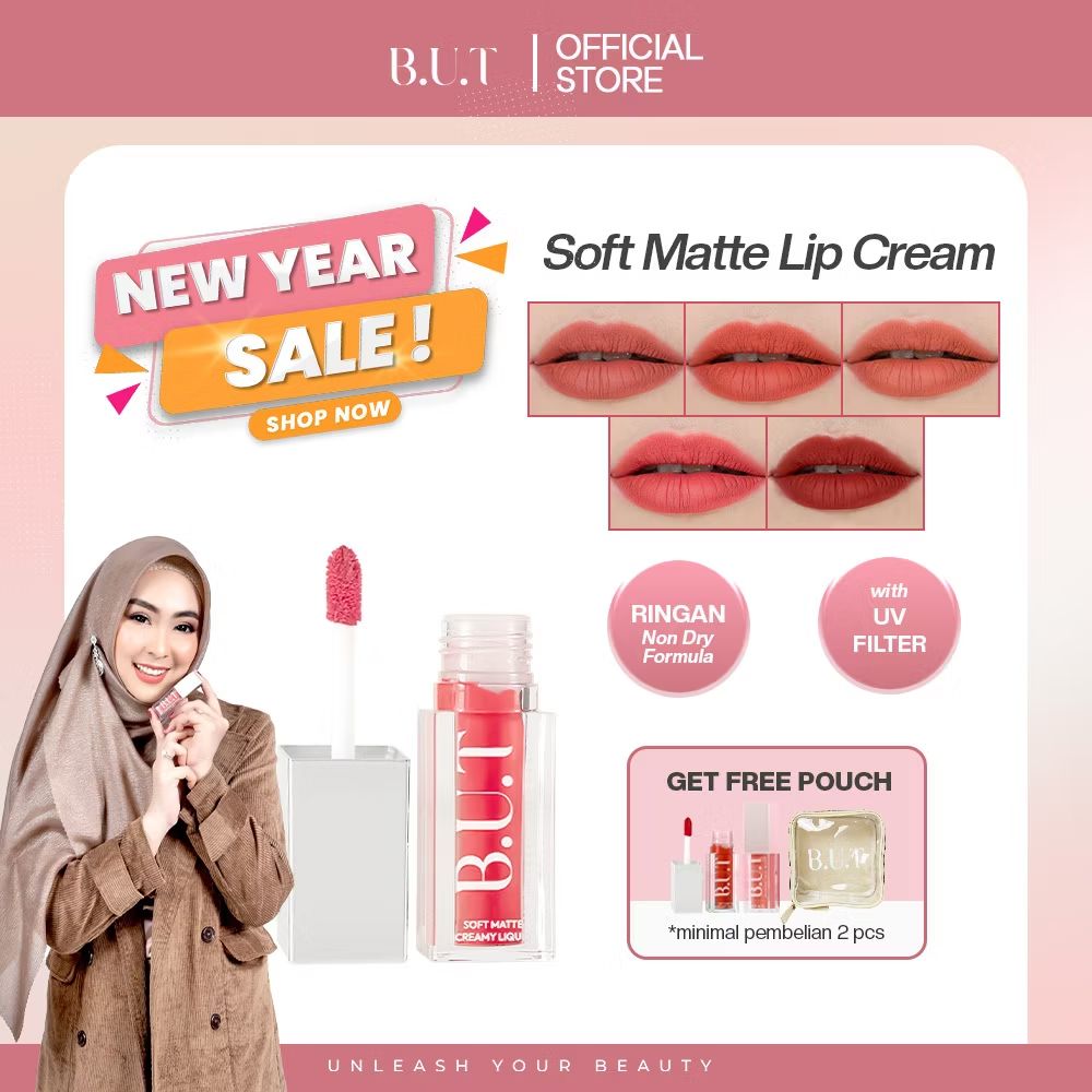 HamidiAbdillah's tweet photo. Cek B.U.T Soft Matte Creamy Liquid Lip Cream Ceramide Vitamin C Anti UV Lipcream dengan harga Rp71.540. Dapatkan di Shopee sekarang! https://t.co/XVWVMPjyDC https://t.co/eTlBp4ED0T