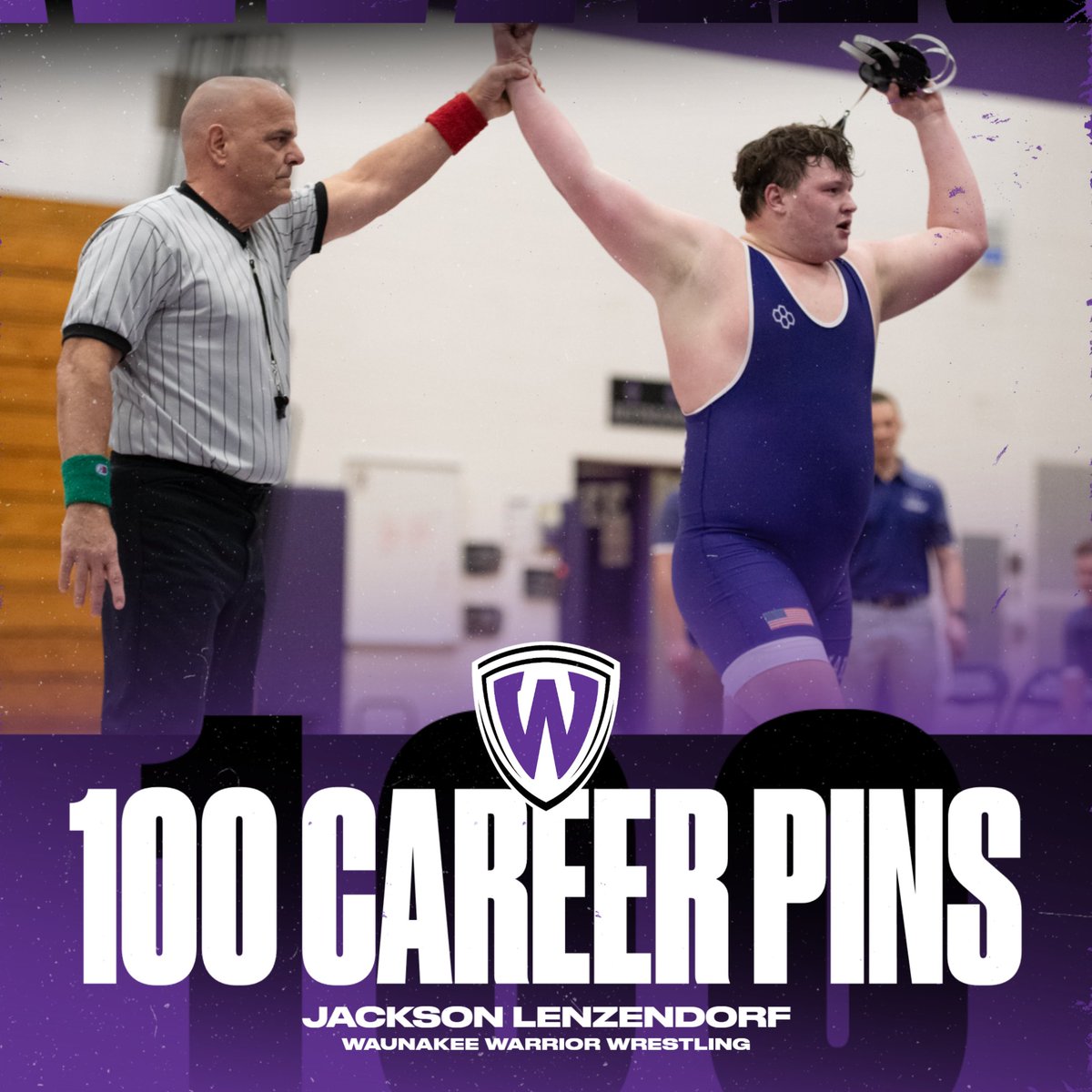 Warrior Media (@wm_whs) on Twitter photo Congrats to <a href="/JacksonLenzend1/">Jackson_Lenzendorf</a> on recording his 100th career pin! <a href="/WaunakeeWrestle/">Waunakee Wrestling</a>
#waunakeeway Congrats to <a href="/JacksonLenzend1/">Jackson_Lenzendorf</a> on recording his 100th career pin! <a href="/WaunakeeWrestle/">Waunakee Wrestling</a>
#waunakeeway