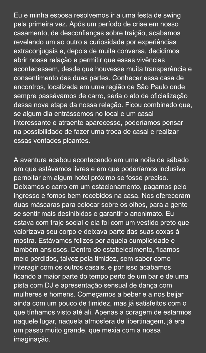 Maridao36R's tweet photo. Publico aqui um relato minucioso sobre a primeira experiência de sexo extraconjugal que eu e minha esposa tivemos em uma casa de swing depois que decidimos abrir nossa relação. Leiam e divirtam-se! Compartilhem com seus amigos! 🔥🔥🔥
#relacaoaberta #hotwife #cuckold #corno https://t.co/RJdapojOL4