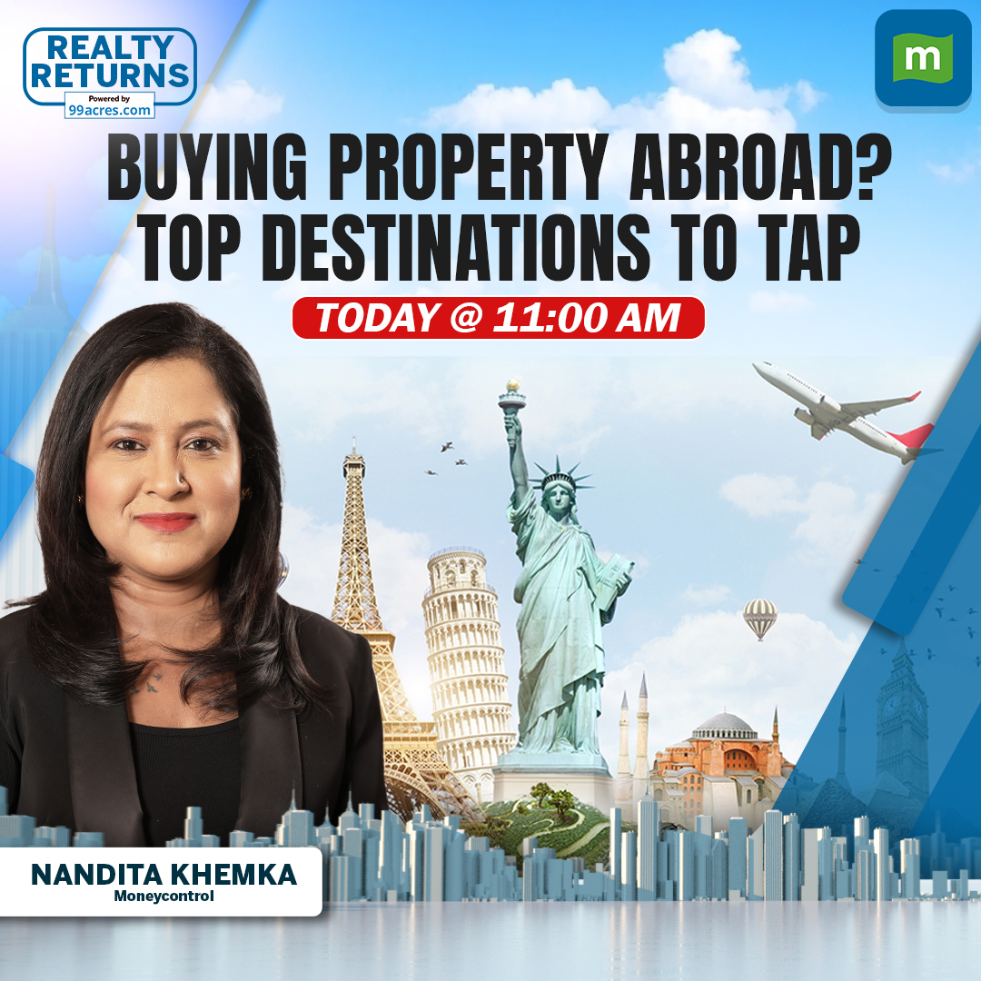 moneycontrolcom's tweet image. #RealtyReturns | Indian investors are increasingly eyeing global real estate. 🌍💼 

What's driving this trend – better returns, luxury living, or something else? 🤔 

Join industry experts Nishant Agarwal, Managing Director, Avighna Group, Akash Puri, Director - International,…