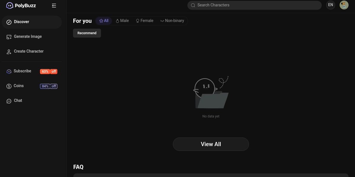 Rizzboy198's tweet image. Poly ai is down so I have to go back to character ai what is this shit