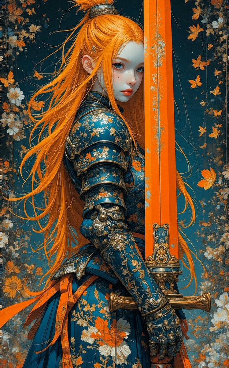 QT your Orange Art 🧡 #OldGrok, never published ☺️🎧🎶