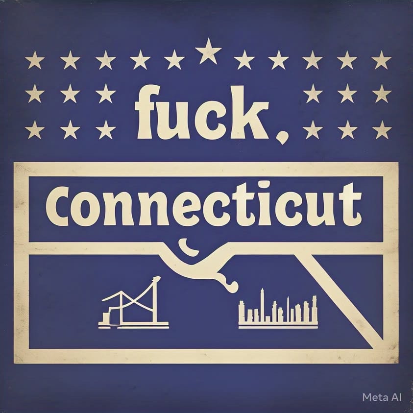 JohnTariffJr's tweet photo. Spread the word, these “connecticutters” are fooled by false information on the “greatest state of all time” What bogus. #fuckconnecticut https://t.co/xyho1ZFSwg