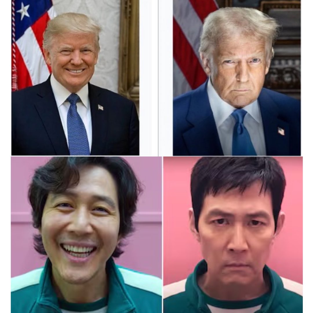 Donald Trump vs Juego del calamar

Primera temporada vs segunda temporada 

Alguien puede encontrar los parecidos ?