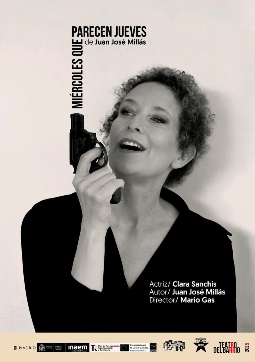 Clara Sanchis (@csanchisclara) on Twitter photo Volvemos a Madrid con Miércoles que parecen jueves, de <a href="/JuanJoseMillas/">Juan José Millás</a> Ahora al <a href="/teatrobarrio/">Teatro del Barrio</a> , los cuatro domingos de febrero. Una alegría regresar al texto y al Barrio. Volvemos a Madrid con Miércoles que parecen jueves, de <a href="/JuanJoseMillas/">Juan José Millás</a> Ahora al <a href="/teatrobarrio/">Teatro del Barrio</a> , los cuatro domingos de febrero. Una alegría regresar al texto y al Barrio.