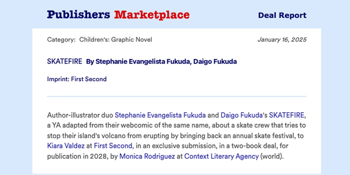 diggymungo's tweet image. ANNOUNCEMENT!!!
@mallowboo and I's first webtoon, Skate Fire, is getting a graphic novel release with @01FirstSecond !!! We’re excited to work on another project with @dezinpub as our editor!!!Thank you to our agent @loveleemonicaa and @contextliterary for this opportunity!!!