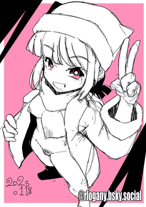 今日の朝ラフ野外露出娘 