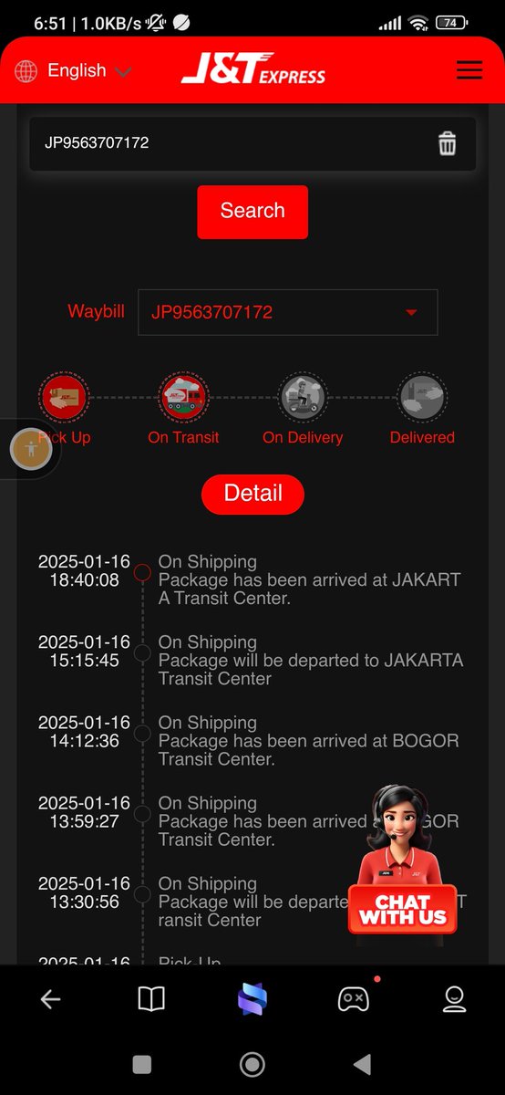 getux_Inokuma's tweet photo. @jntexpressid paket saya kenapa gak gerak2 dari jakarta ini dari tanggal 16 😅😅 https://t.co/ynJrJ8mj4m