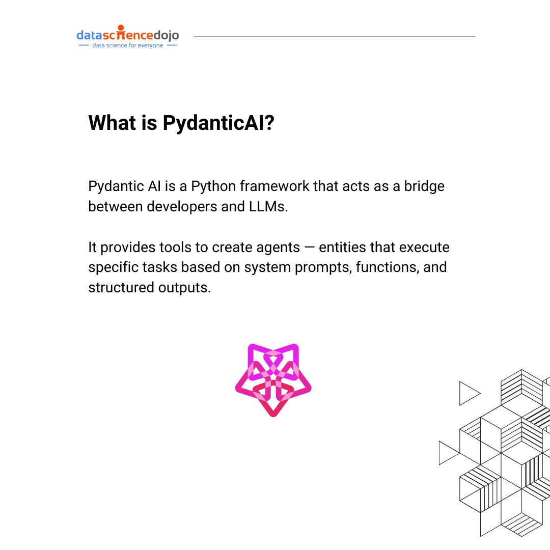 DataScienceDojo's tweet image. 🚀 A Quick Primer to Understand PydanticAI
Join us on January 29 at 10 AM PDT for a beginner-friendly live tutorial on mastering PydanticAI to build production-ready AI agents.
RSVP now: hubs.la/Q0332c030
#AIDevelopment #PydanticAI #AI #AIAgent