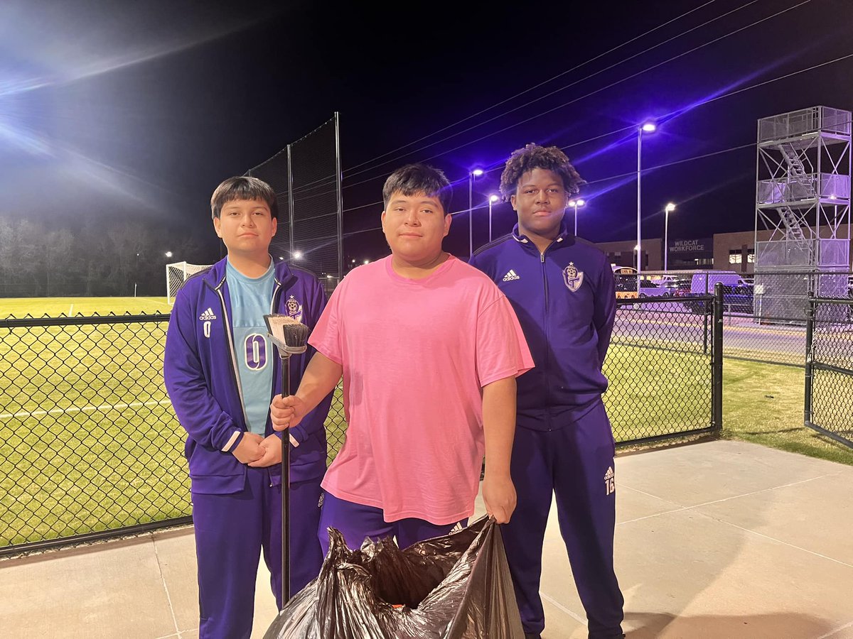 University High School students are making us proud wherever they go! At their soccer game, these young gentlemen took it upon themselves to help out the Temple Wildcats by sweeping and cleaning up their bleachers. Way to take initiative! #WISDomWorksWonders