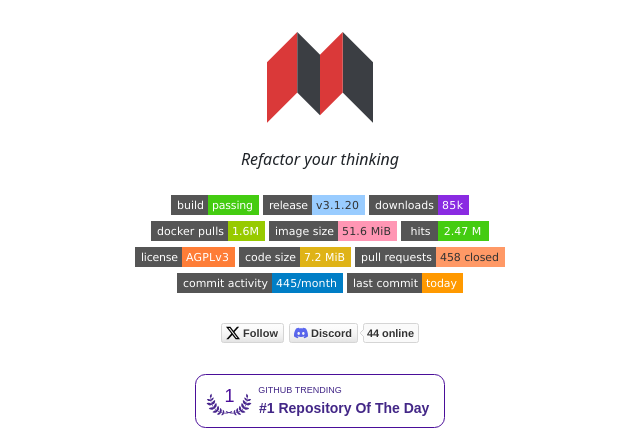 tom_doerr's tweet image. Personal knowledge management tool