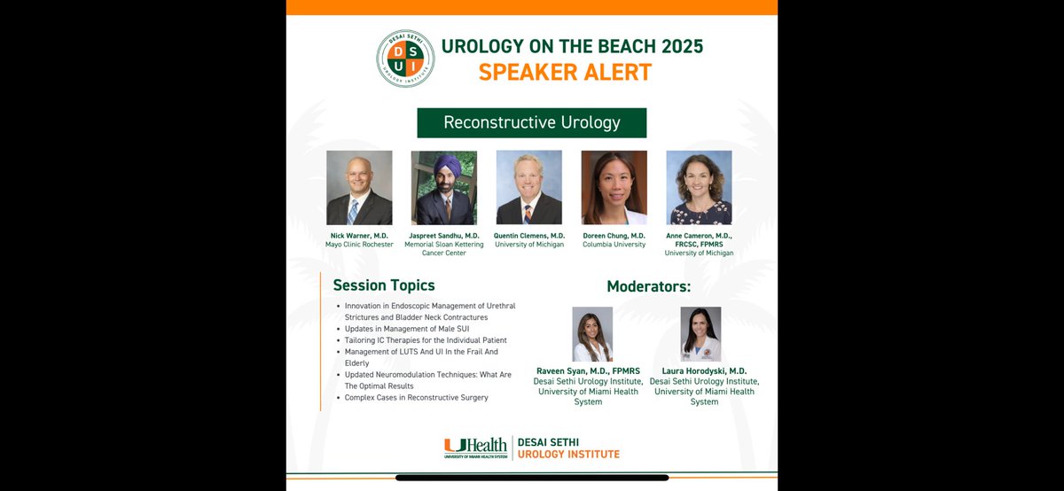 Doreen E. Chung (@doreenchungmd) on Twitter photo Iām honored to be speaking at #DSUIOnTheBeach25 <a href="/Fontainebleau/">Fontainebleau Miami Beach</a>! I
This is a must-attend event for anyone interested in advancing urology research, innovation, and clinical care.
š
Ā Reconstructive Urology ā Saturday, January 18
visit:Ā dsuiurologyonthebeach.comĀ @AnnePCameron Iām honored to be speaking at #DSUIOnTheBeach25 <a href="/Fontainebleau/">Fontainebleau Miami Beach</a>! I
This is a must-attend event for anyone interested in advancing urology research, innovation, and clinical care.
š
Ā Reconstructive Urology ā Saturday, January 18
visit:Ā dsuiurologyonthebeach.comĀ @AnnePCameron