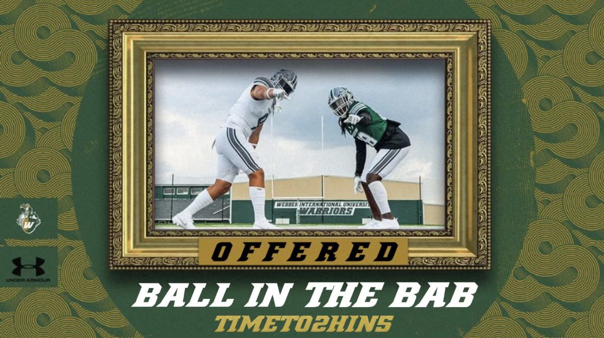 Blessed to receive an offer from Webber University!!  #AGTG
<a href="/CoachBoom3/">Cornelius Murray</a> <a href="/iRepCoaches/">Hector Clavijo III</a> <a href="/Coach_Put5839/">Coach P</a> <a href="/EraPrep/">New Era Prep</a> <a href="/BrandonHuggin19/">Brandon Huggins</a> <a href="/donferraro317/">Don Ferraro</a>