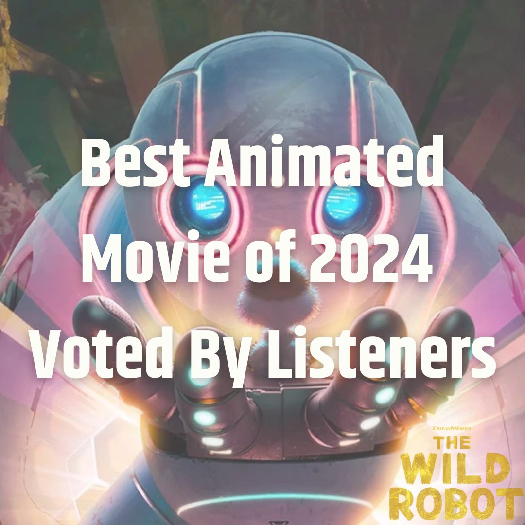 ReelChums's tweet photo. With 40% of votes, @thewildrobot is selected as the best animated movie of 2024!

This is one of the few nominations where our hosts, @Rubio_tv  &amp; @marztrosity, agreed with listeners!

Check out the rest of the episode at the link in our bio or wherever you get your podcasts🎧 https://t.co/krxV8S7Btq