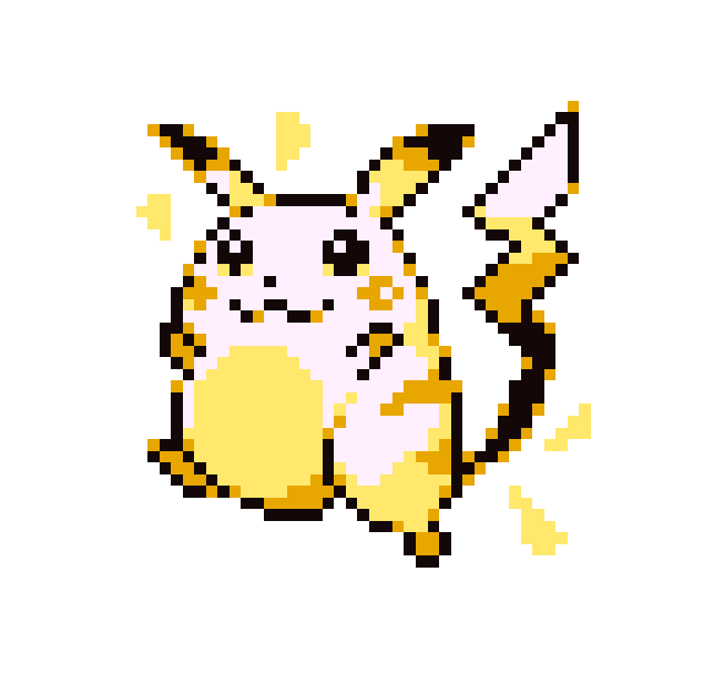 sprites_pkmn's tweet photo. Pikachu, from Pokemon Red and Blue (1998) https://t.co/OuLcIWRHEW