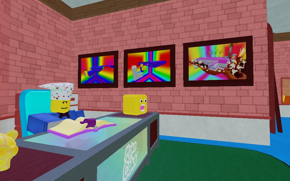 thebensterRBLX's tweet image. Time for some more sneak peeks of Make a Cake V4! For our new map, we are doubling the size of the management area, along with adding a third assistant manager, Frank. Kudos to @SzubkaAlex and @MsDatzky for building this area with me! #Roblox #RobloxDev