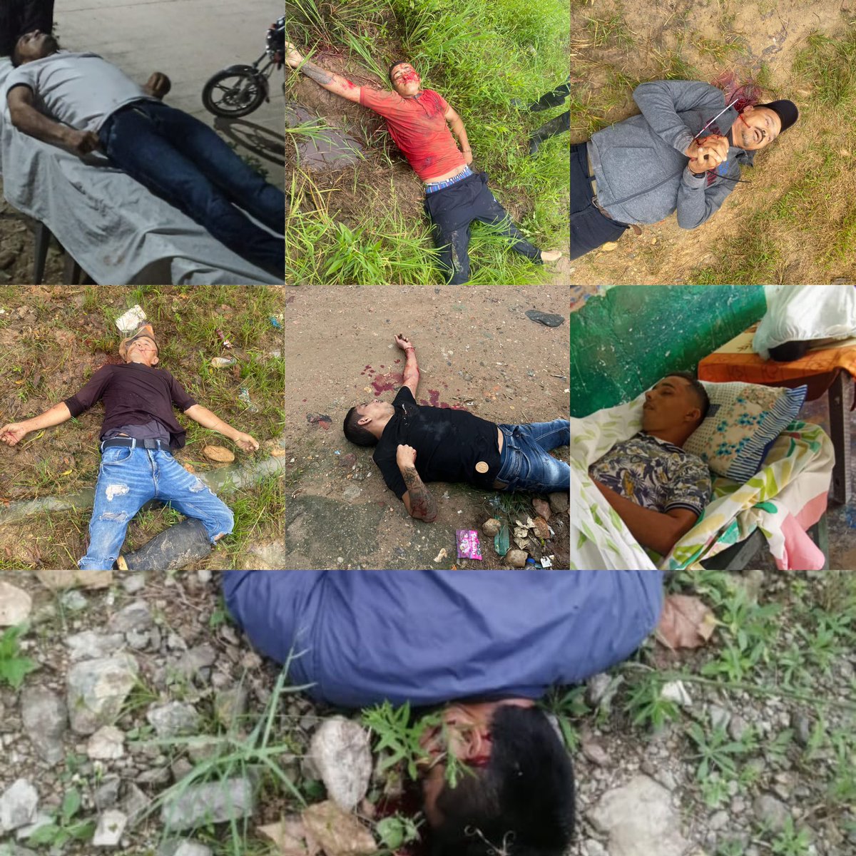 #EstrategiaCriminal #Catatumbo Estos son algunos de los muertos en Catatumbo. Según versiones de la zona, eran combatientes ilegales de las #FARC y el #ELN, enfrentados por la disputa del control ilegal de las rentas ilegales, hay un detalle que resulta interesante, ninguno