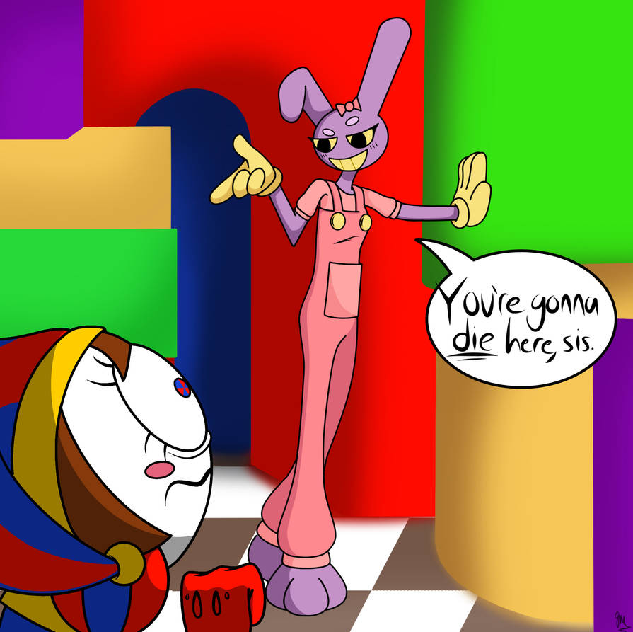 JayLMarkovich's tweet photo. Here’s a female Jax I made a while ago, I named her Jex. I made a few tweaks to the design so sh wouldn’t just be “Jax but womam”

Why did I make this? Because I was bored. 

#tadc #TheAmazingDigitalCircus #jax #jex #genderswap #uhhhhh https://t.co/71N6EzJfMC