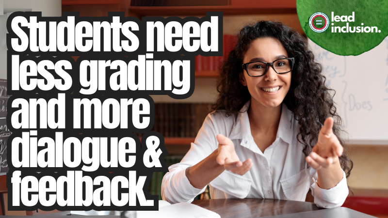 leeannjung's tweet image. 💡 Students are less likely to take significant intellectual risks if they feel threatened by grades. Less grading, more conversation and feedback. #LeadInclusion #EduSky #UDL #InclusiveEd #EdLeaders