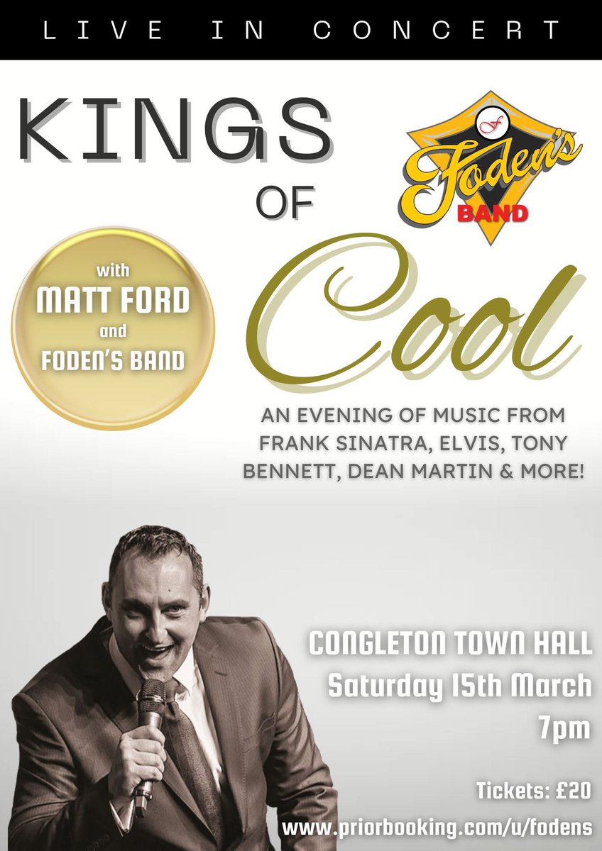 Foden's Band (@fodensband) on Twitter photo Matthew Ford and Foden’s return to <a href="/CongInfoCentre/">Congleton Information Centre</a> on the 15/3/25 for their ‘Kings of Cool’ show
Tickets via priorbooking.com/u/fodens. <a href="/socheshire/">So Cheshire</a> <a href="/Johntrom75/">John barber</a> <a href="/CongletonChron/">Congleton Chronicle</a> Matthew Ford and Foden’s return to <a href="/CongInfoCentre/">Congleton Information Centre</a> on the 15/3/25 for their ‘Kings of Cool’ show
Tickets via priorbooking.com/u/fodens. <a href="/socheshire/">So Cheshire</a> <a href="/Johntrom75/">John barber</a> <a href="/CongletonChron/">Congleton Chronicle</a>