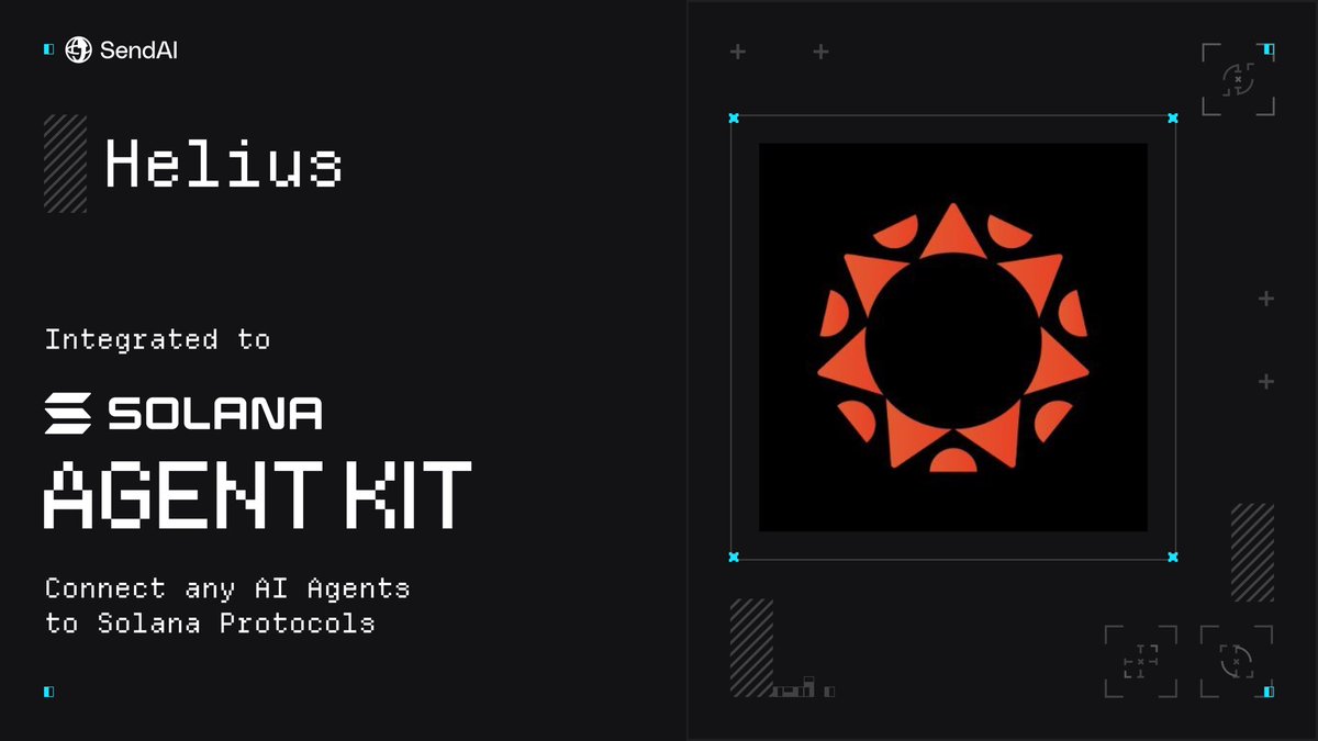 The Helius Node.js SDK is now integrated with the Solana AI Agent Kit from  @sendaifun Agents can now use Helius webhooks for real-time notifications,  send transactions with optimized priority fees, parse transactions
