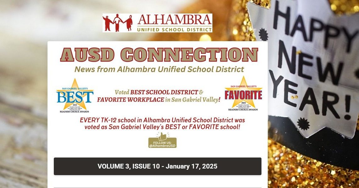 The January 17th AUSD Connection 📰is here❗️ 

🔗tinyurl.com/AUSDConnection…

PARENTS: Pls respond to the embedded survey re: 📱Cell Phone Use Policy Development. There's also a link  to donate to support AUSD students/families and staff members who have lost their homes. 💗