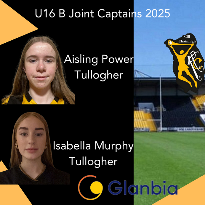 Introducing our U16B Joint Captains for 2025 Aisling Power &amp; Isabella Murphy both from Tullogher Camogie Club