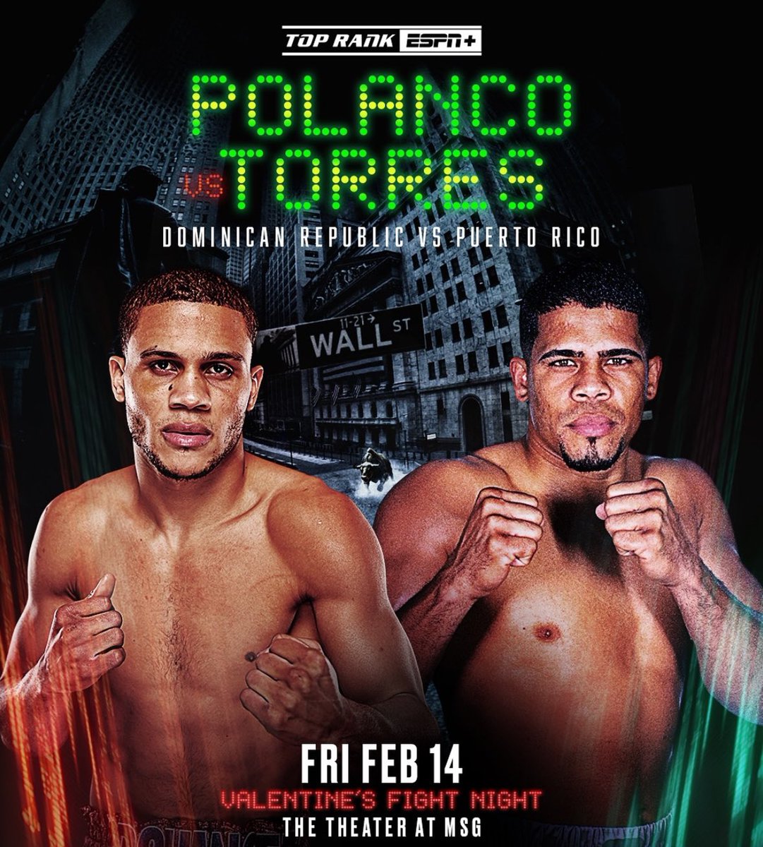 Rohan Polanco 🇩🇴 vs Jean Carlos Torres 🇵🇷 should be exciting while it lasts.

For my Dominican fans buy tickets in section 205 to be with fellow Dominicans

Link: ticketmaster.com/event/3B006185…

#Dominican #Boxing #Boxeo #Dominicano