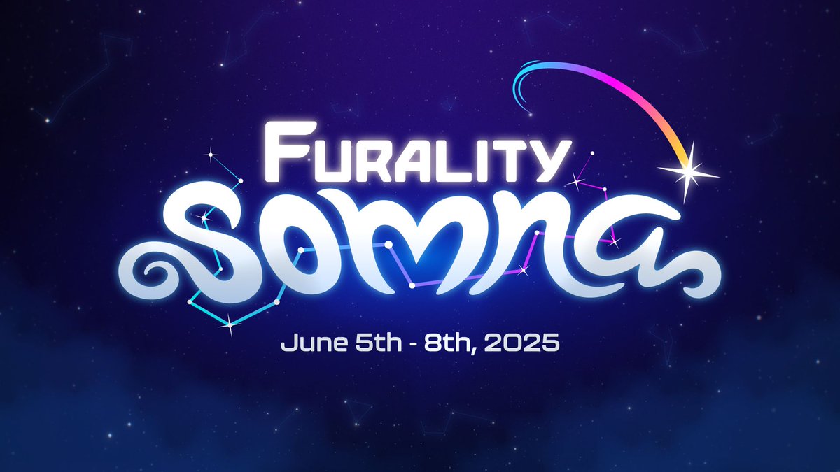 We welcome you, Dreamer, to Furality Somna! 🌌

Our next convention, set in the boundless world of dreams, will be held June 5th - 8th. Keep an eye on our social channels for further details. 🌙

#VRChat #FuralitySomna