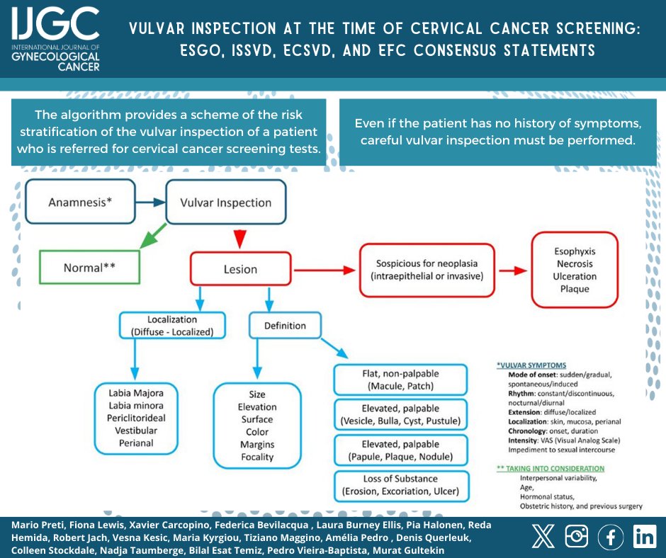 IJGC (@ijgconline) on Twitter photo #SocietyStatement #Vulvar inspection at the time of #cervicalcancer screening
<a href="/ESGO_society/">ESGO</a> <a href="/ISSVD/">ISSVD</a> #ECSVD <a href="/EFColposcopy/">European Federation for Colposcopy</a>
🔍 bit.ly/3PCXNKh
<a href="/pedroramirezMD/">Pedro T Ramirez</a> <a href="/HsuMd/">Arthur_HC_Hsu</a> <a href="/JayrajAarthi/">Aarthi S Jayraj</a> <a href="/AndreFernandes2/">Andreina Fernandes</a> <a href="/IGCSociety/">IGCS</a> <a href="/ENYGO_official/">European Network of Young Gynae Oncologists</a> <a href="/OncoAlert/">OncoAlert</a> <a href="/IJGCfellows/">IJGC Fellows</a> <a href="/GynMe4/">SoMe4GynOnc</a> <a href="/thomasbartlMD/">Thomas Bartl</a> #SocietyStatement #Vulvar inspection at the time of #cervicalcancer screening
<a href="/ESGO_society/">ESGO</a> <a href="/ISSVD/">ISSVD</a> #ECSVD <a href="/EFColposcopy/">European Federation for Colposcopy</a>
🔍 bit.ly/3PCXNKh
<a href="/pedroramirezMD/">Pedro T Ramirez</a> <a href="/HsuMd/">Arthur_HC_Hsu</a> <a href="/JayrajAarthi/">Aarthi S Jayraj</a> <a href="/AndreFernandes2/">Andreina Fernandes</a> <a href="/IGCSociety/">IGCS</a> <a href="/ENYGO_official/">European Network of Young Gynae Oncologists</a> <a href="/OncoAlert/">OncoAlert</a> <a href="/IJGCfellows/">IJGC Fellows</a> <a href="/GynMe4/">SoMe4GynOnc</a> <a href="/thomasbartlMD/">Thomas Bartl</a>