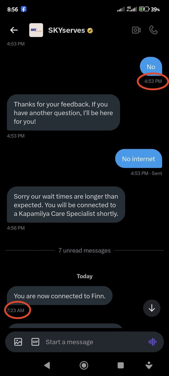 PEFormilleza's tweet photo. @SKYserves 14 hours later ang reply, kung kelan nasa byahe ako. Galing talaga ng customer service niyo. In the meantime, wala pa rin kaming internet. https://t.co/yvfcWij9EX