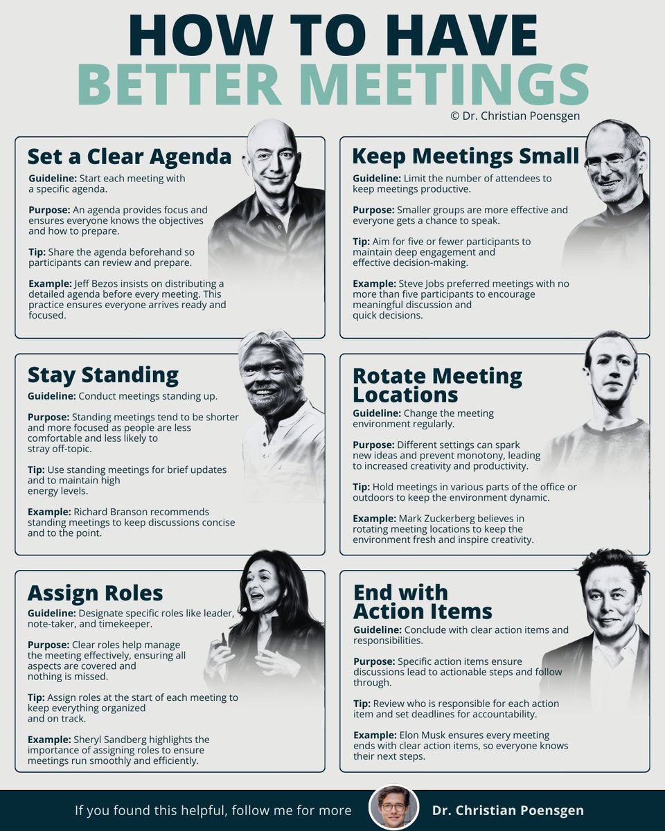 AlwaysKeepL's tweet photo. How to have better meetings https://t.co/1DqnMuG3Ai