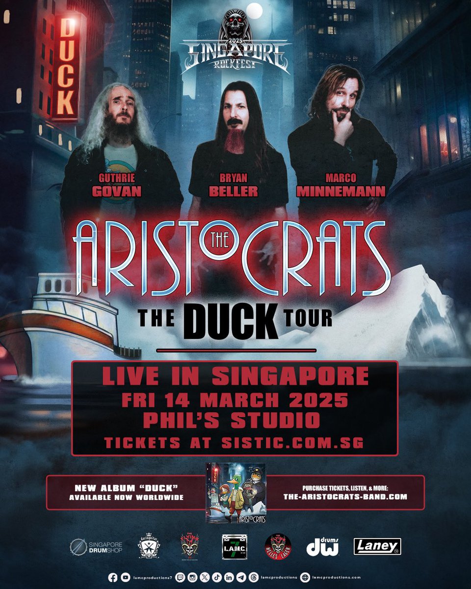 acratsband's tweet photo. Another destination added to the DUCK world tour! We will be playing live in Singapore 🇸🇬 on March 14th, and tickets will become available at 10am local time on Monday Jan 20th

🎟️ - https://t.co/tzdhRiq6oT https://t.co/9Lfil7lOER