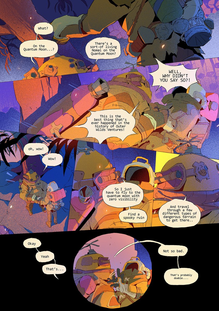 [outer wilds spoilers] just some comic practice with some game dialogue i liked