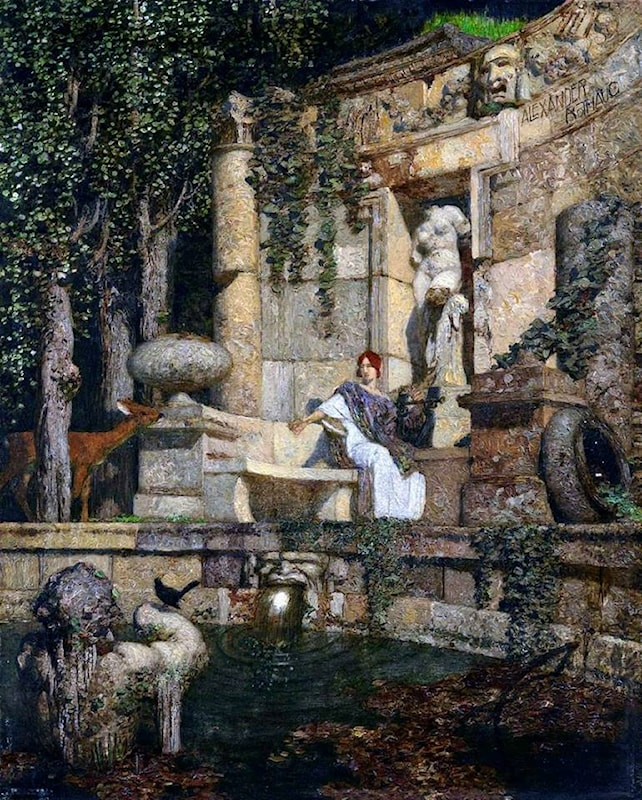 aDose_of_Art's tweet photo. Poetry by Alexander Rothaug (Austrian: 1870-1946).