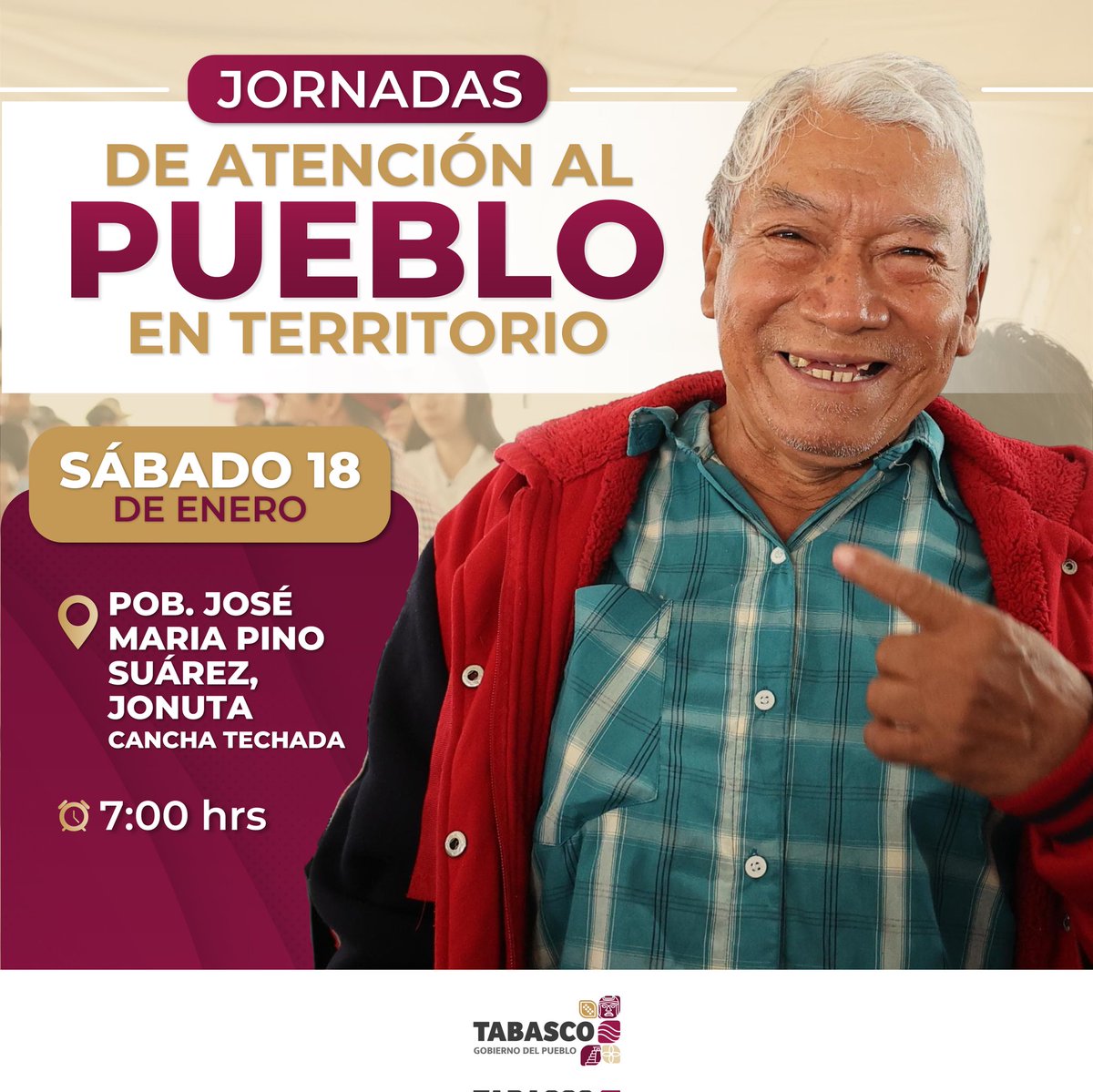 GOBIERNO DE TABASCO (@gobdetabasco) on Twitter photo 🌳🧢Pob. Pino Suárez, Jonuta ¡Nos vemos mañana con las Jornadas de Atención al Pueblo en Territorio!
El Gobernador <a href="/TabascoJavier/">JAVIER MAY</a> recibirá a la ciudadanía de manera directa y sin intermediarios así como las y los secretarios quienes escucharán y darán seguimiento a las diversas 🌳🧢Pob. Pino Suárez, Jonuta ¡Nos vemos mañana con las Jornadas de Atención al Pueblo en Territorio!
El Gobernador <a href="/TabascoJavier/">JAVIER MAY</a> recibirá a la ciudadanía de manera directa y sin intermediarios así como las y los secretarios quienes escucharán y darán seguimiento a las diversas