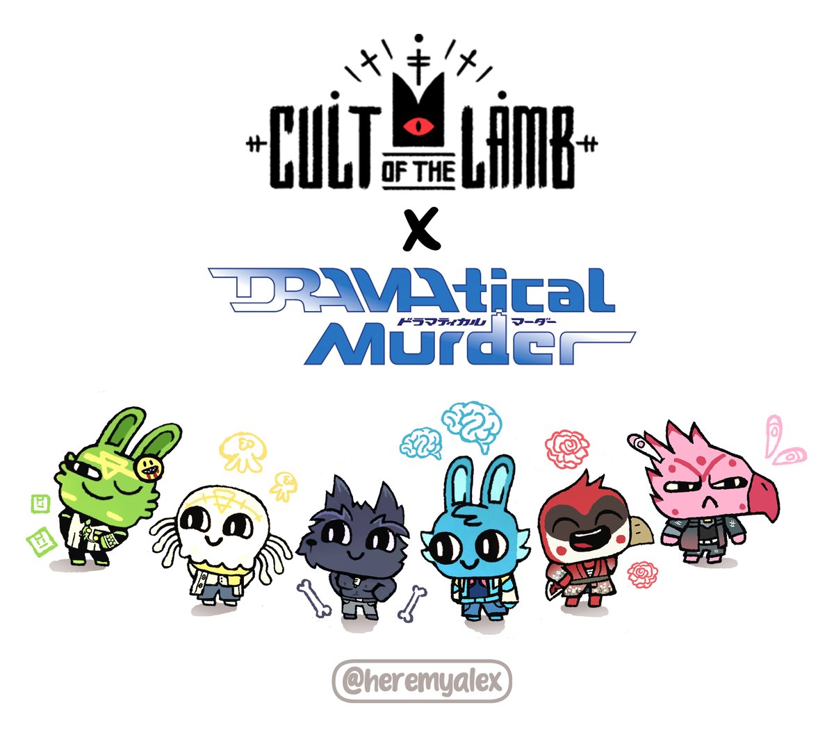 Finally finished this!! ✨

#DRAMAticalMurder #dmmd #CultoftheLamb #cotl