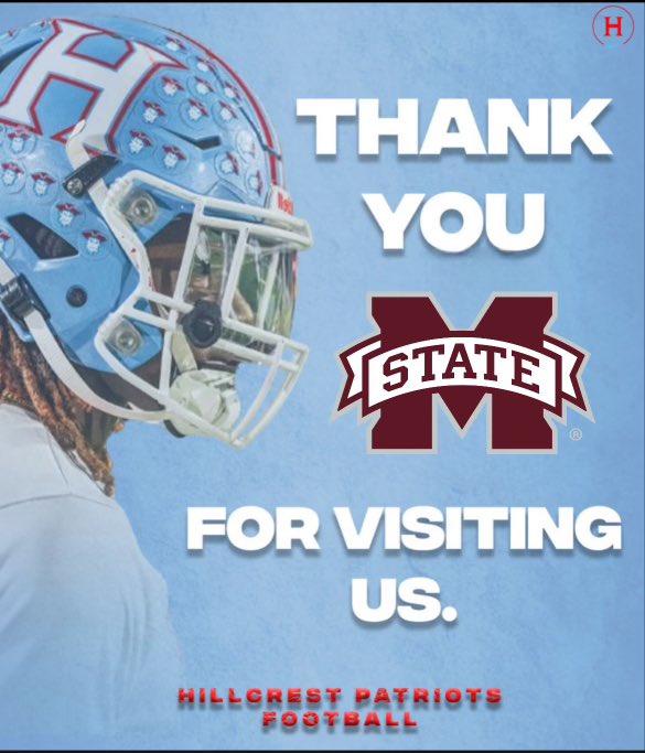 Appreciate <a href="/CoachHutzler/">Coleman Hutzler</a> and <a href="/HailStateFB/">Mississippi State Football</a> for stopping by to recruit our guys!!!