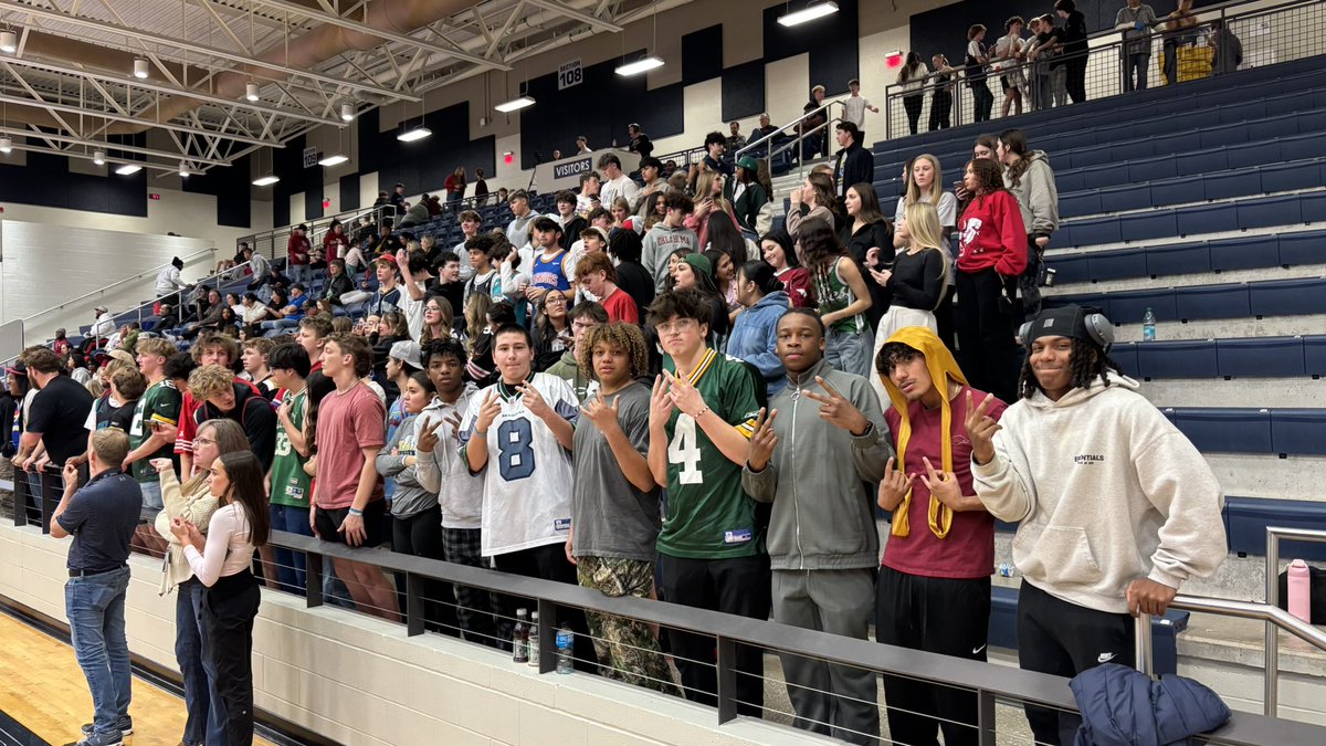 Student section is Lit tonight!  
Let’s go <a href="/BWHS_Hoops/">West High Hoops</a>!