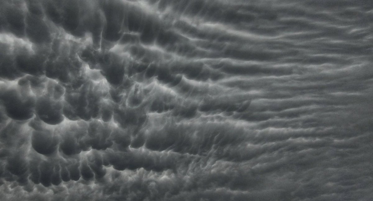 Rosievortwx's tweet image. These stretched mammatus clouds kinda looked like an American flag. 🇺🇲