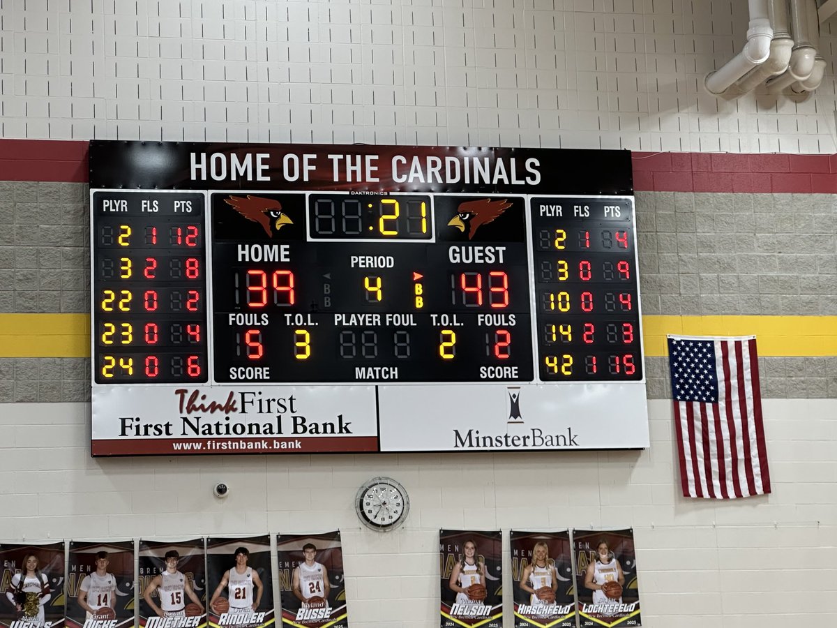 ParkwayAD's tweet photo. Parkway has slipped ahead of New Bremen in the 4th quarter. https://t.co/3XdjKvvlCX