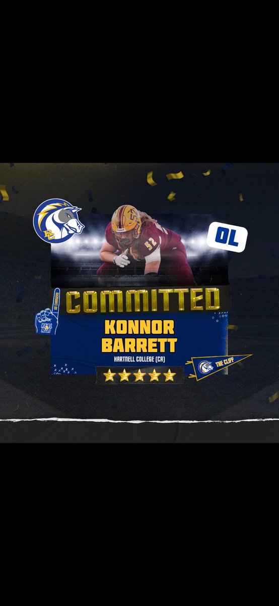 Konnor Barrett (@barrett_konnor) on Twitter photo COMMITTED🙏🏼
I want to thank <a href="/CoachLaDage/">Shane LaDage</a> and @coach_crabbBCU for giving me this opportunity to play at the next level at Briar Cliff University. Can’t wait to get to work and be a Charger!⚡️
#JUCOPRODUCT #HMOB_Football COMMITTED🙏🏼
I want to thank <a href="/CoachLaDage/">Shane LaDage</a> and @coach_crabbBCU for giving me this opportunity to play at the next level at Briar Cliff University. Can’t wait to get to work and be a Charger!⚡️
#JUCOPRODUCT #HMOB_Football