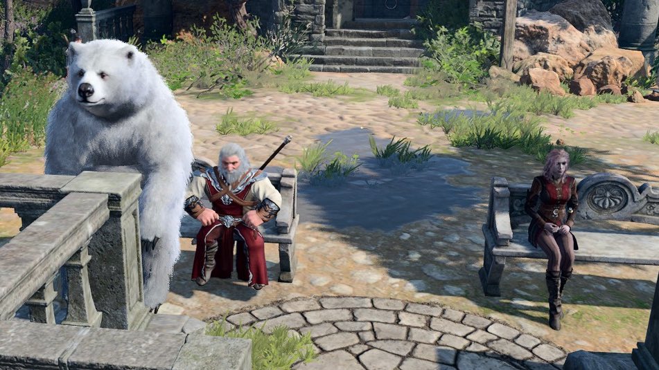 Amskef's tweet photo. Some screenshots of BG3 with friends!

We wanted to wait with starting a game for the upcoming update, but we were too excited to play and started one now anyways 😭 https://t.co/nP03t314VO