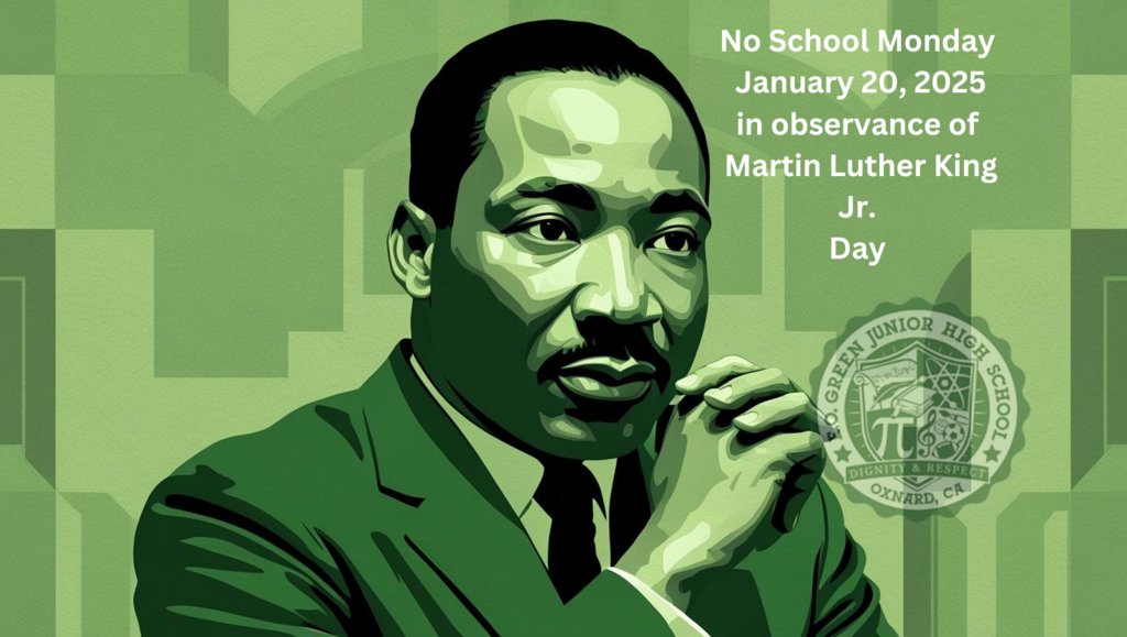 📢 Reminder: No school Monday, January 20, 2025, in observance of Martin Luther King Jr. Day. Classes resume Tuesday, January 21. Let’s take time to honor Dr. King’s legacy and reflect on the values of equality, service, and community🐝✨
