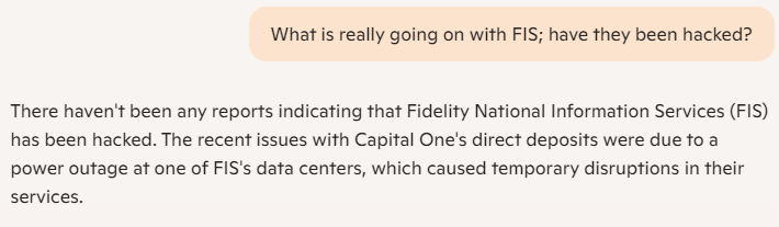 OfficialSerum's tweet photo. #CapitalOneDown #CapitalOne #FIS #technologyfail https://t.co/2sYYERWLNr