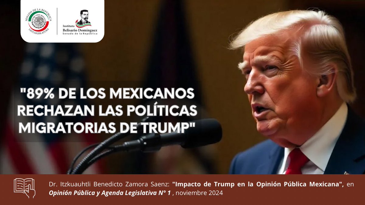 📢 ¿Cómo afecta la segunda presidencia de Trump a México? 
🌎 Conoce las opiniones públicas más recientes sobre temas clave como migración, aranceles y relaciones bilaterales. 📊
🔎 Descubre todos los detalles en nuestra nueva serie #OpiniónPúblicaYAgendaLegislativa. ¡Descárgala